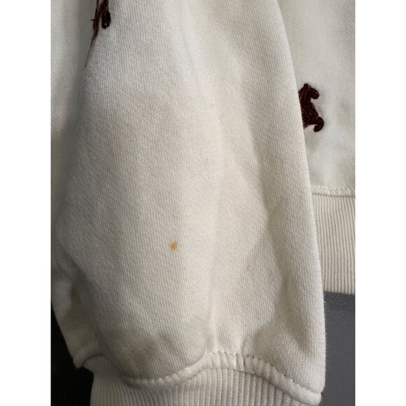 Maeve Puff-Sleeve Embroidered Sweatshirt NWT XXS *flaw - Picture 4 of 11